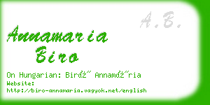 annamaria biro business card